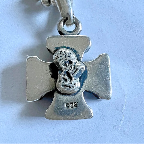 Cross pendant hand cast in sterling silver 926 - Picture 11 of 11